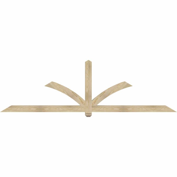 Ekena Millwork Redmond Rough Sawn Timber Gable Bracket, Douglas Fir, 108"W x 31 1/2"H x 4"D x 4"F, 7/12 Pitch GBW108X31X0404RED00RDF - main